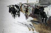 Joaquin Sorolla Bull Project Sweden oil painting artist